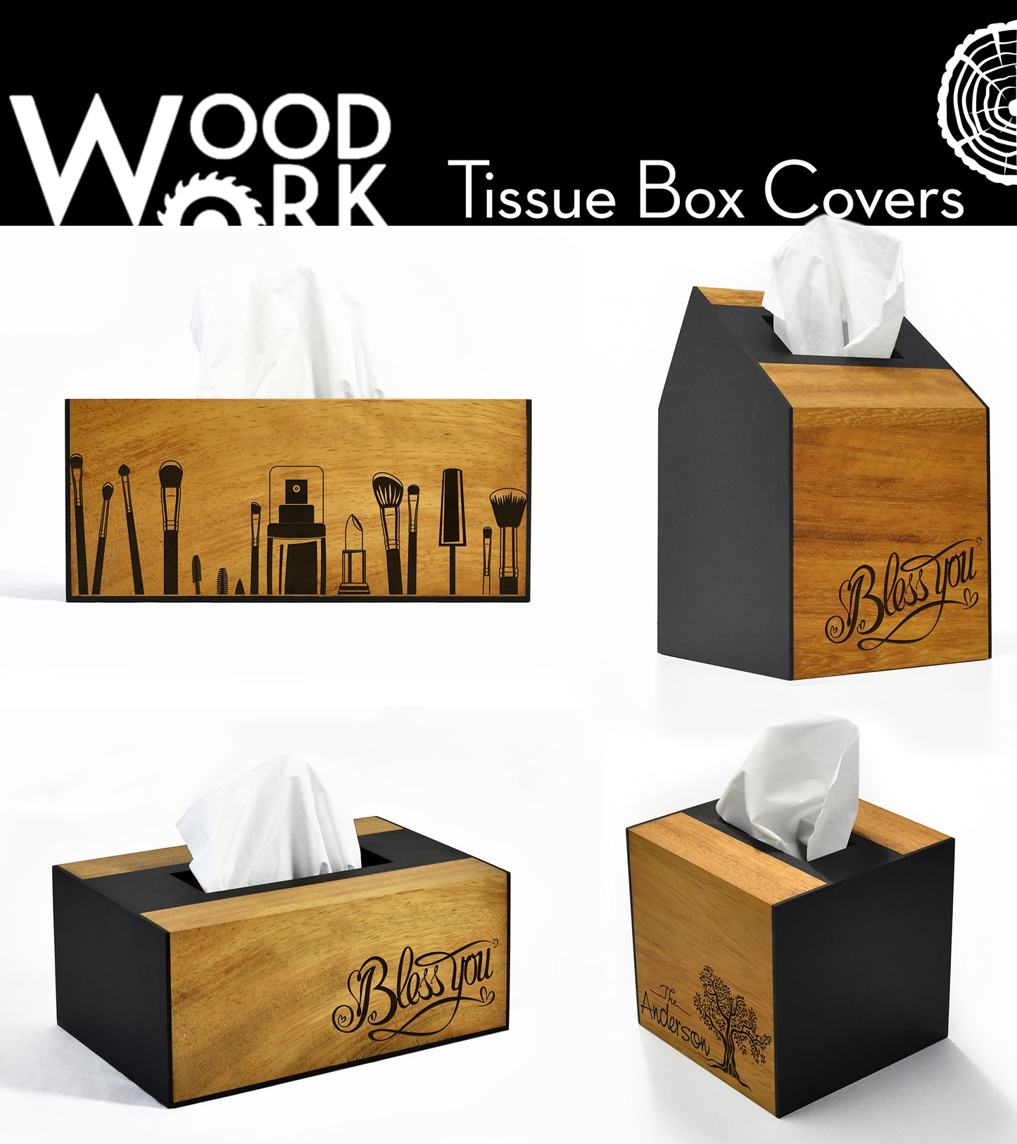 Wooden Tissue Box Covers