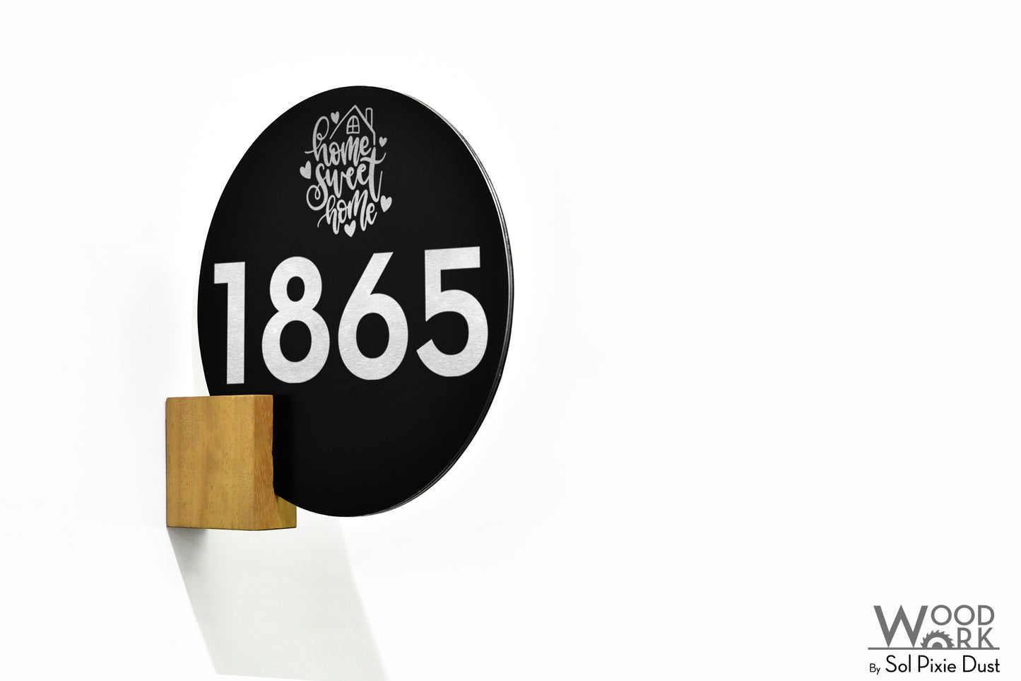 Aluminum (ACP) Address Signs with Solid Wood Mount
