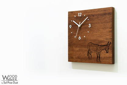 Vintage Wooden Square Clocks