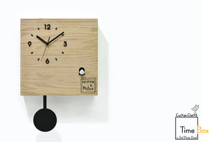 Time Box Modern Cuckoo Bird.  Cuckoo and Pendulum Wall Clock