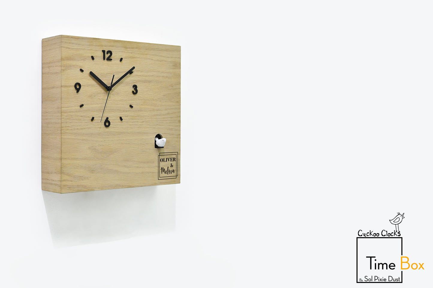 Time Box Modern Cuckoo Bird.  Cuckoo and Pendulum Wall Clock