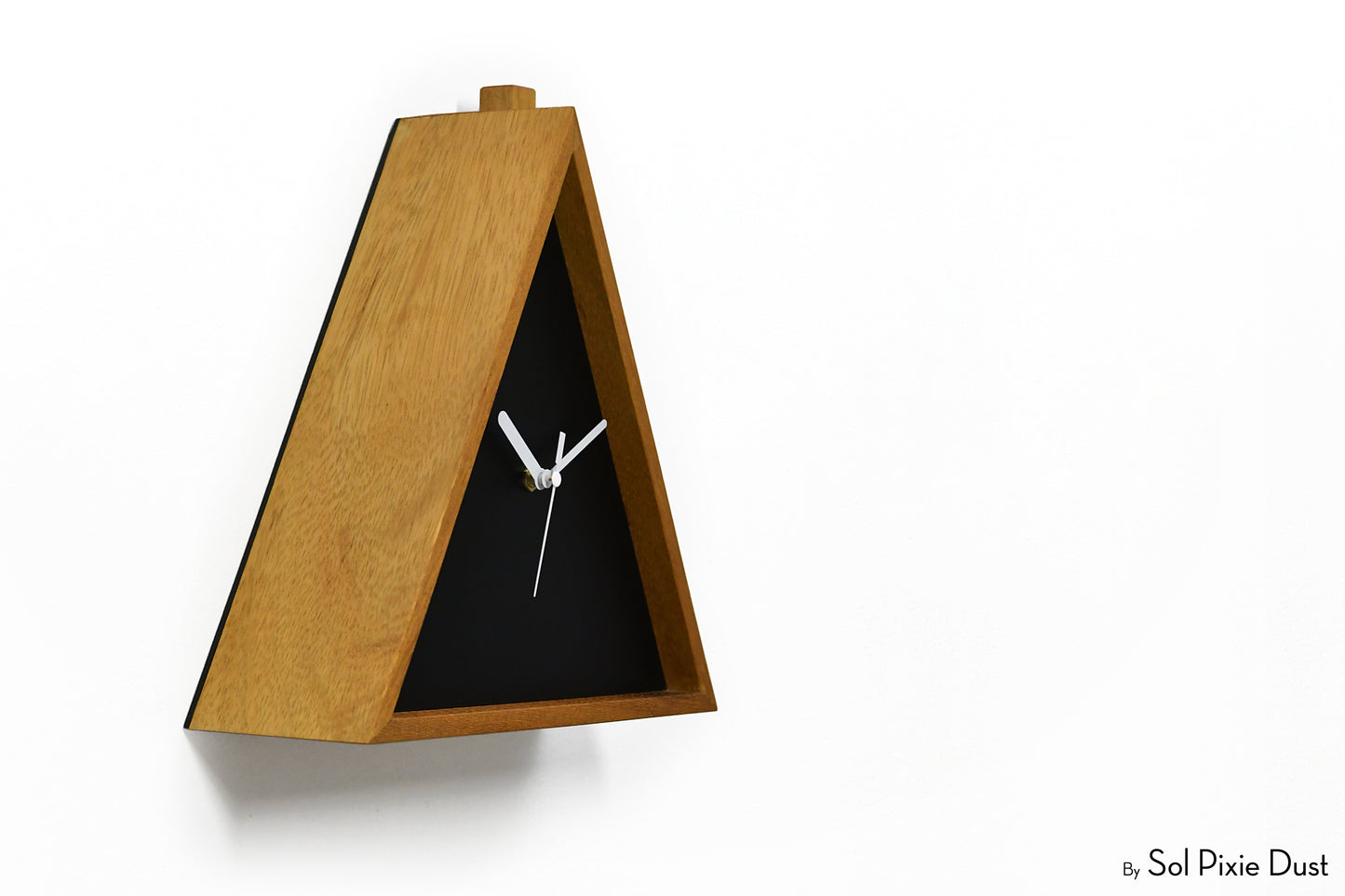 Cabin Cuckoo Bird Wall Clock - Table Clock - Solid Iroko Wood or White Oak