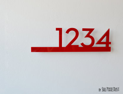Underline House Numbers - LED Signs with Name / Address