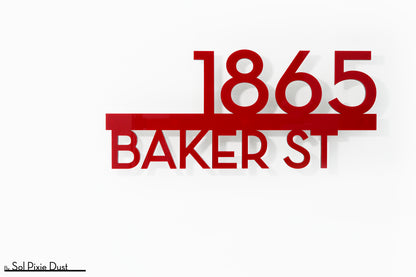 Underline House Numbers - LED Signs with Name / Address