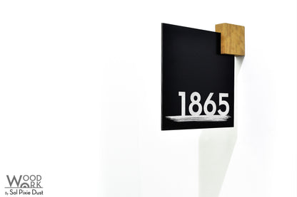 Aluminum (ACP) Address Signs with Solid Wood Mount