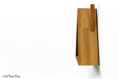 Cabin Cuckoo Bird Wall Clock - Table Clock - Solid Iroko Wood or White Oak