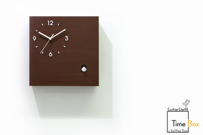 Time Box Modern Cuckoo Bird.  Cuckoo and Pendulum Wall Clock