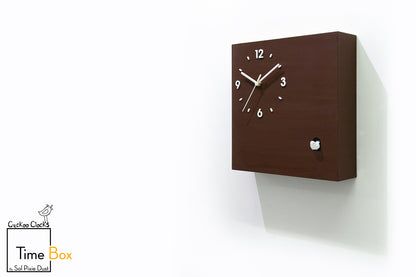 Time Box Modern Cuckoo Bird.  Cuckoo and Pendulum Wall Clock