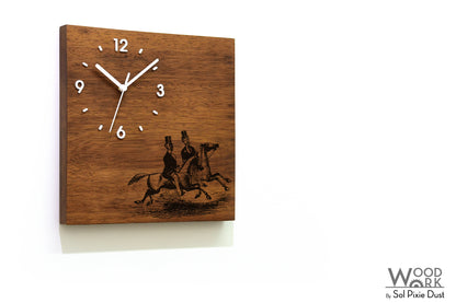 Vintage Wooden Square Clocks