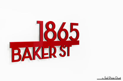 Underline House Numbers - LED Signs with Name / Address