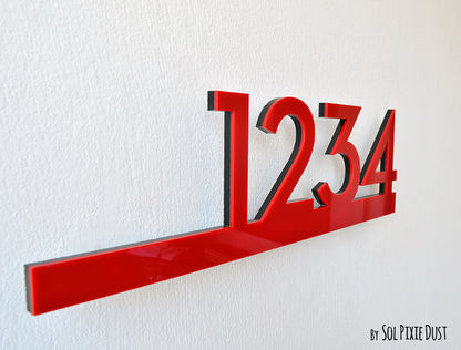 Underline House Numbers - LED Signs with Name / Address