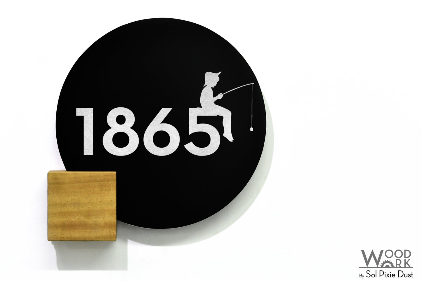 Aluminum (ACP) Address Signs with Solid Wood Mount