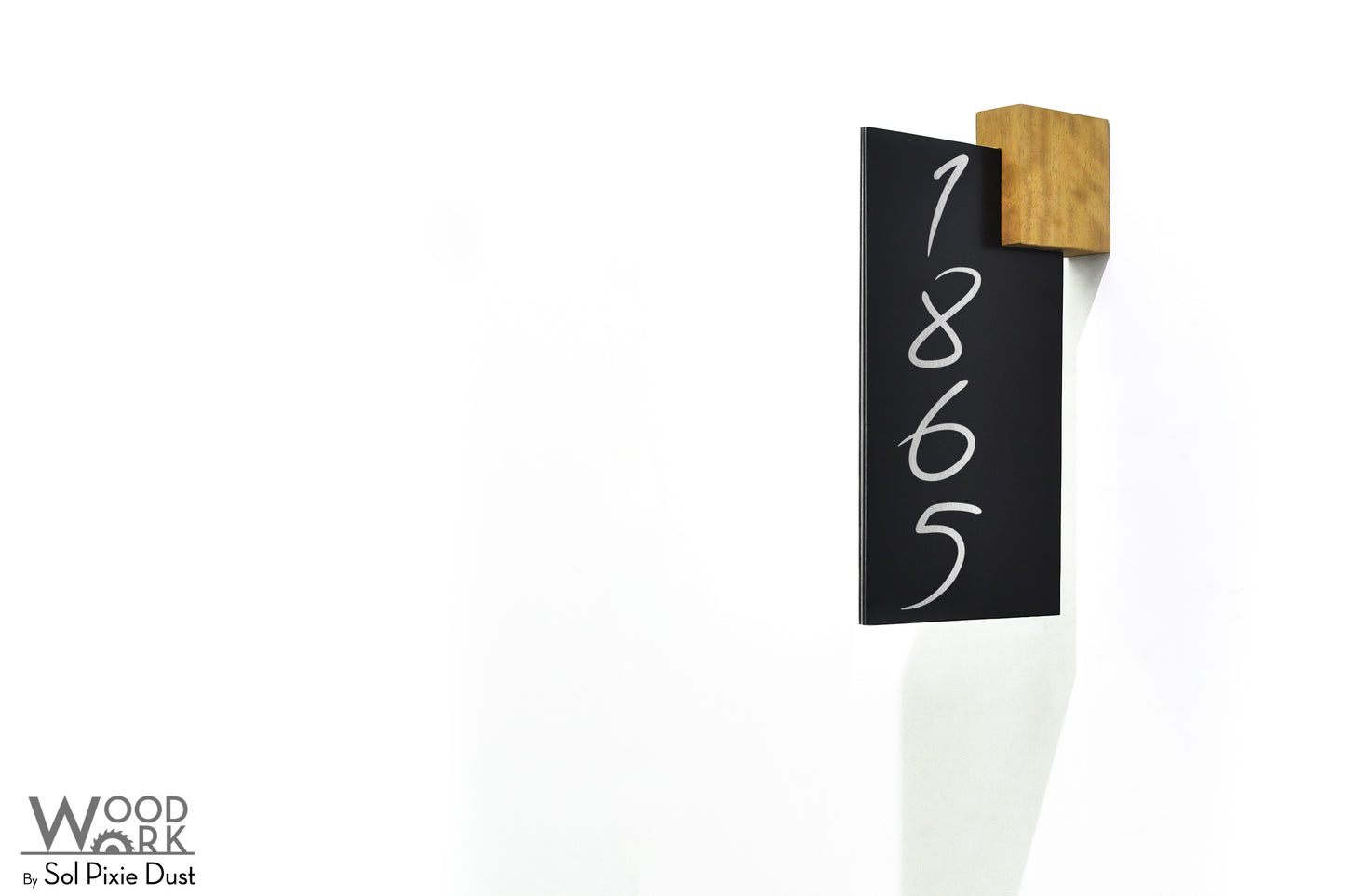 Aluminum (ACP) Address Signs with Solid Wood Mount