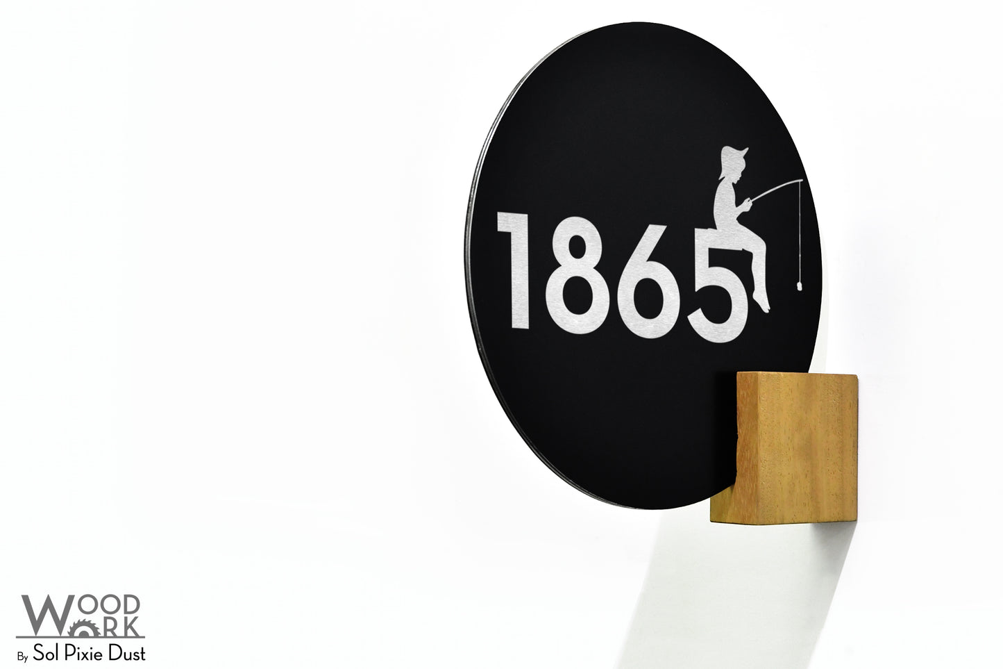 Aluminum (ACP) Address Signs with Solid Wood Mount