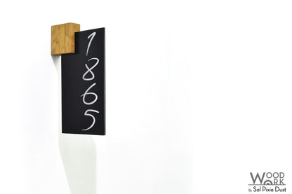Aluminum (ACP) Address Signs with Solid Wood Mount