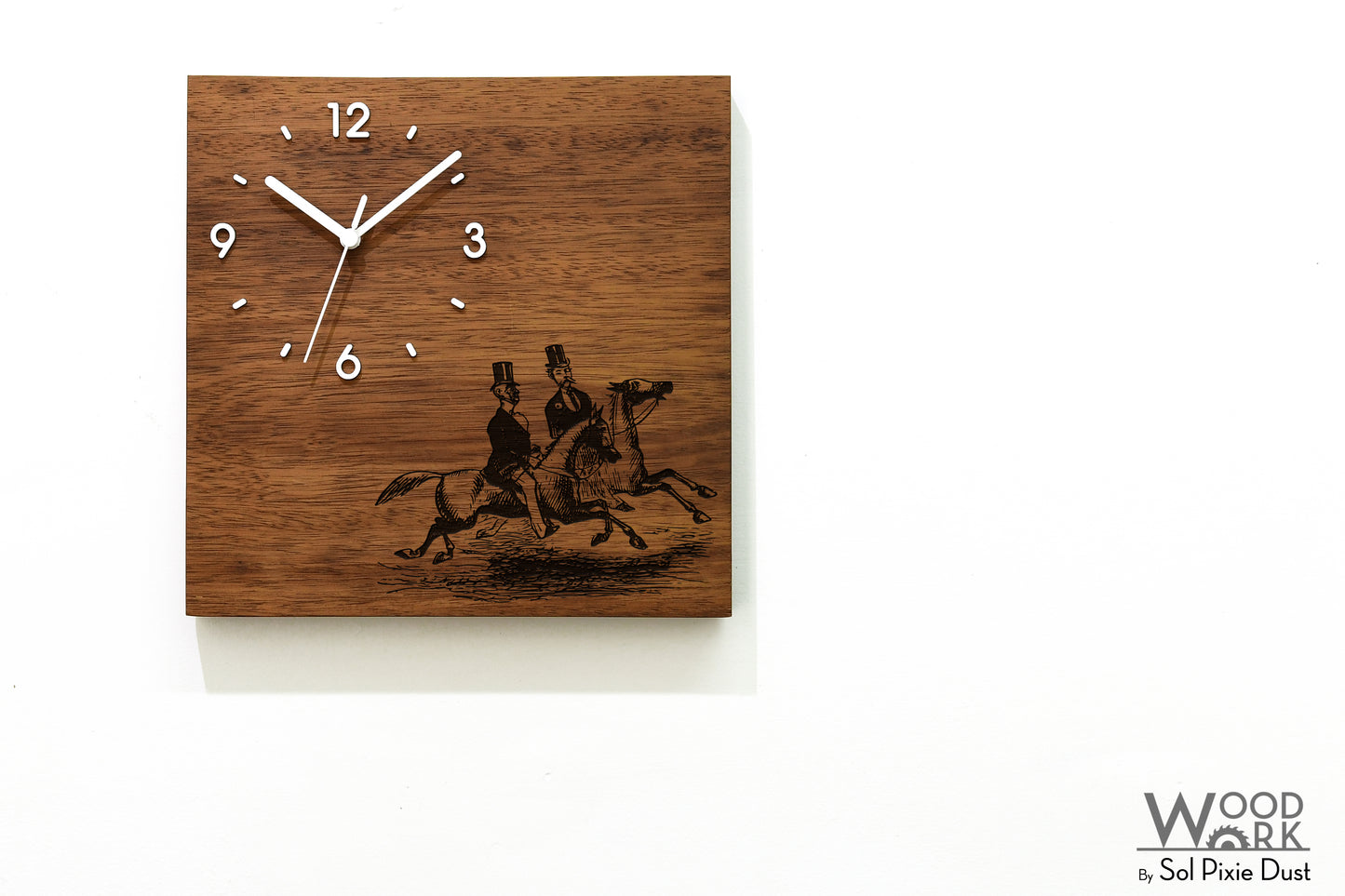 Vintage Wooden Square Clocks