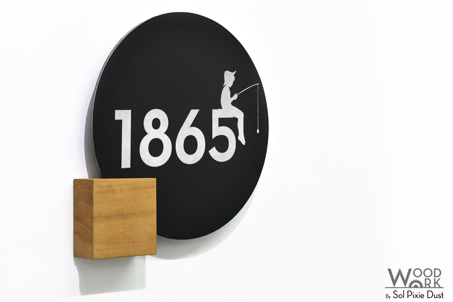 Aluminum (ACP) Address Signs with Solid Wood Mount