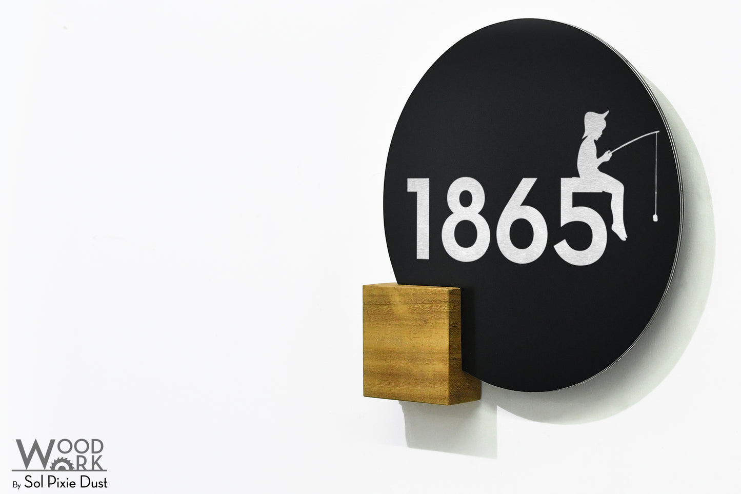 Aluminum (ACP) Address Signs with Solid Wood Mount