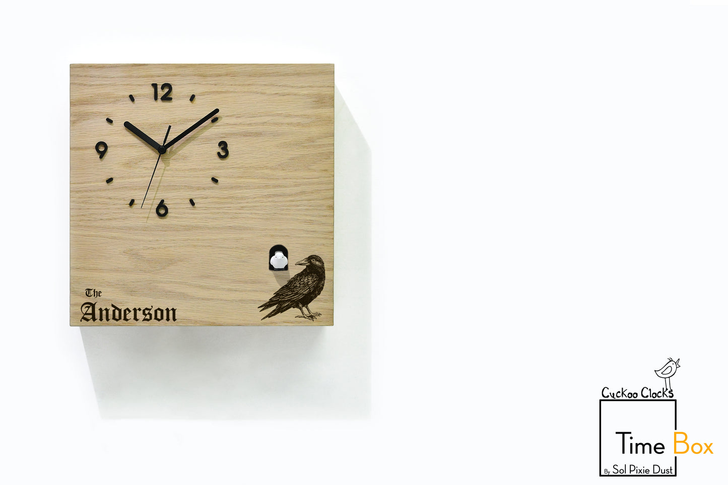 Time Box Modern Cuckoo Bird.  Cuckoo and Pendulum Wall Clock