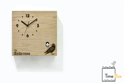 Time Box Modern Cuckoo Bird.  Cuckoo and Pendulum Wall Clock