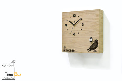 Time Box Modern Cuckoo Bird.  Cuckoo and Pendulum Wall Clock