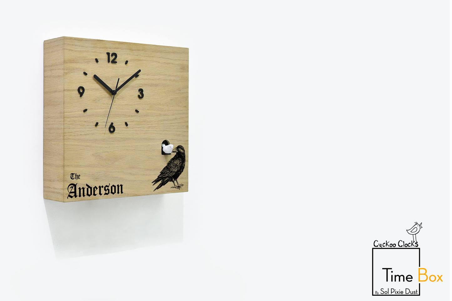 Time Box Modern Cuckoo Bird.  Cuckoo and Pendulum Wall Clock