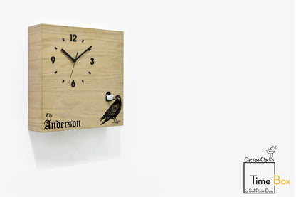 Time Box Modern Cuckoo Bird.  Cuckoo and Pendulum Wall Clock