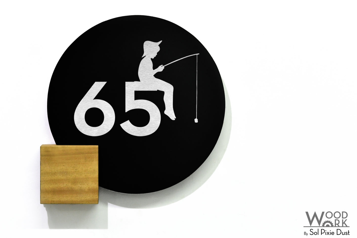 Aluminum (ACP) Address Signs with Solid Wood Mount
