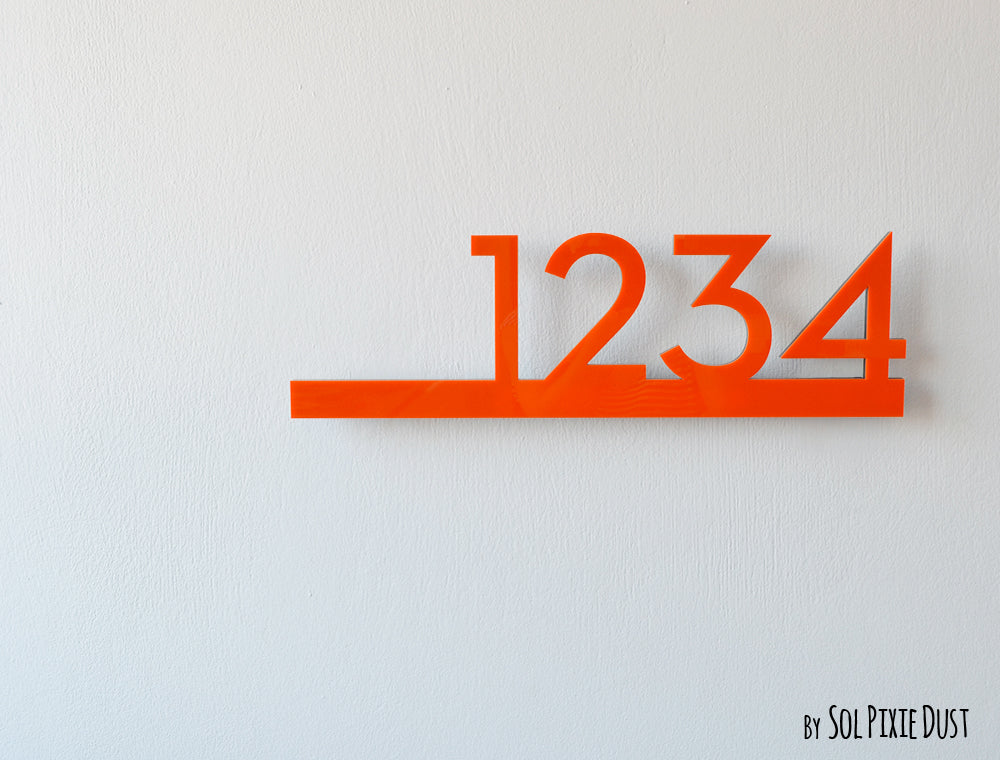 Underline House Numbers - LED Signs with Name / Address
