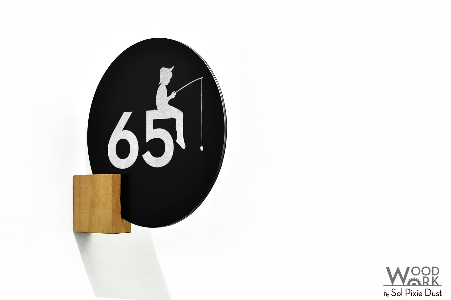 Aluminum (ACP) Address Signs with Solid Wood Mount