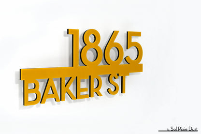 Underline House Numbers - LED Signs with Name / Address