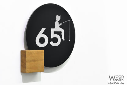 Aluminum (ACP) Address Signs with Solid Wood Mount