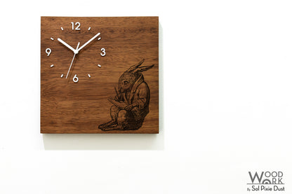 Vintage Wooden Square Clocks