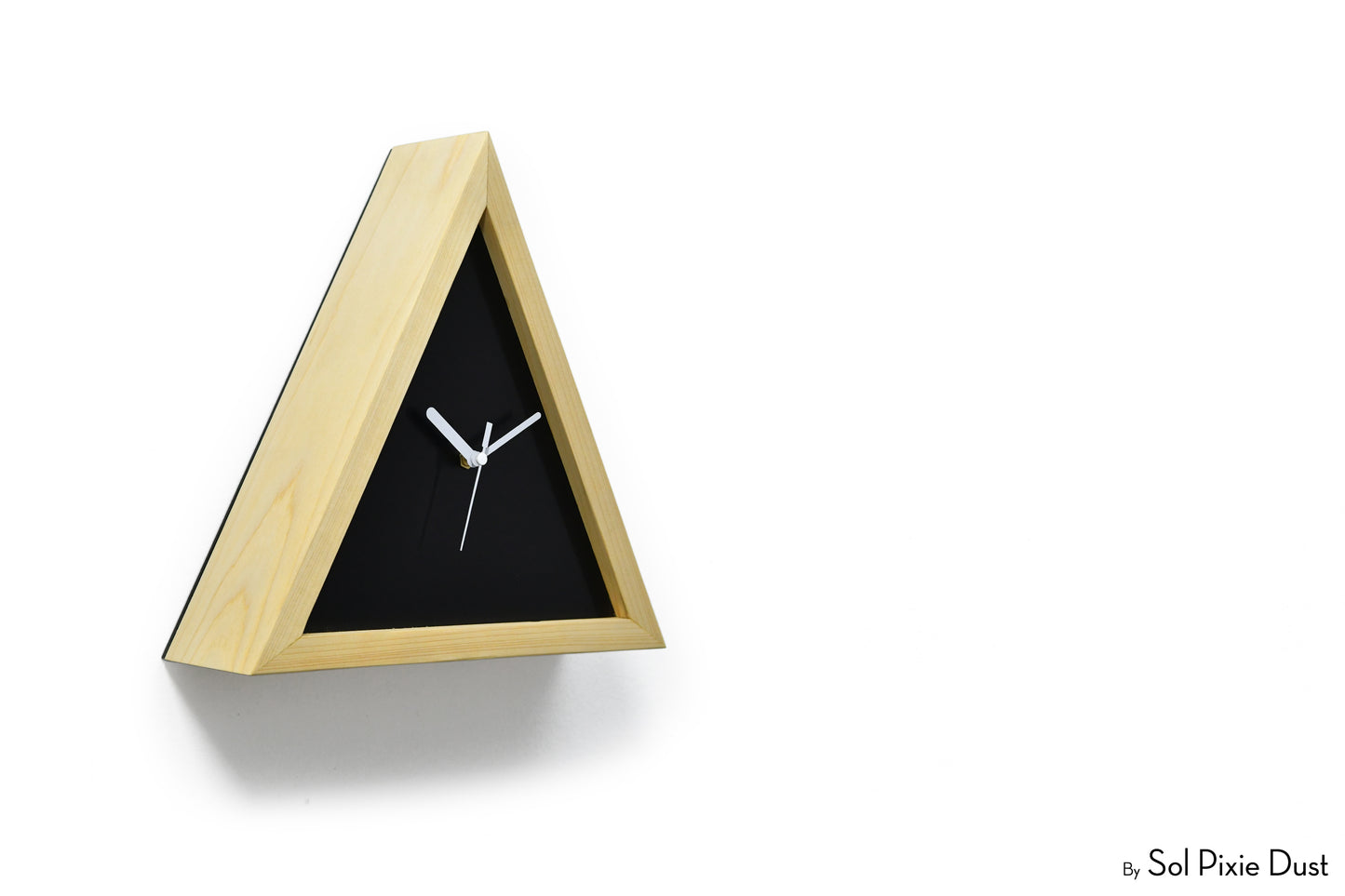 Cabin Cuckoo Bird Wall Clock - Table Clock - Solid Iroko Wood or White Oak