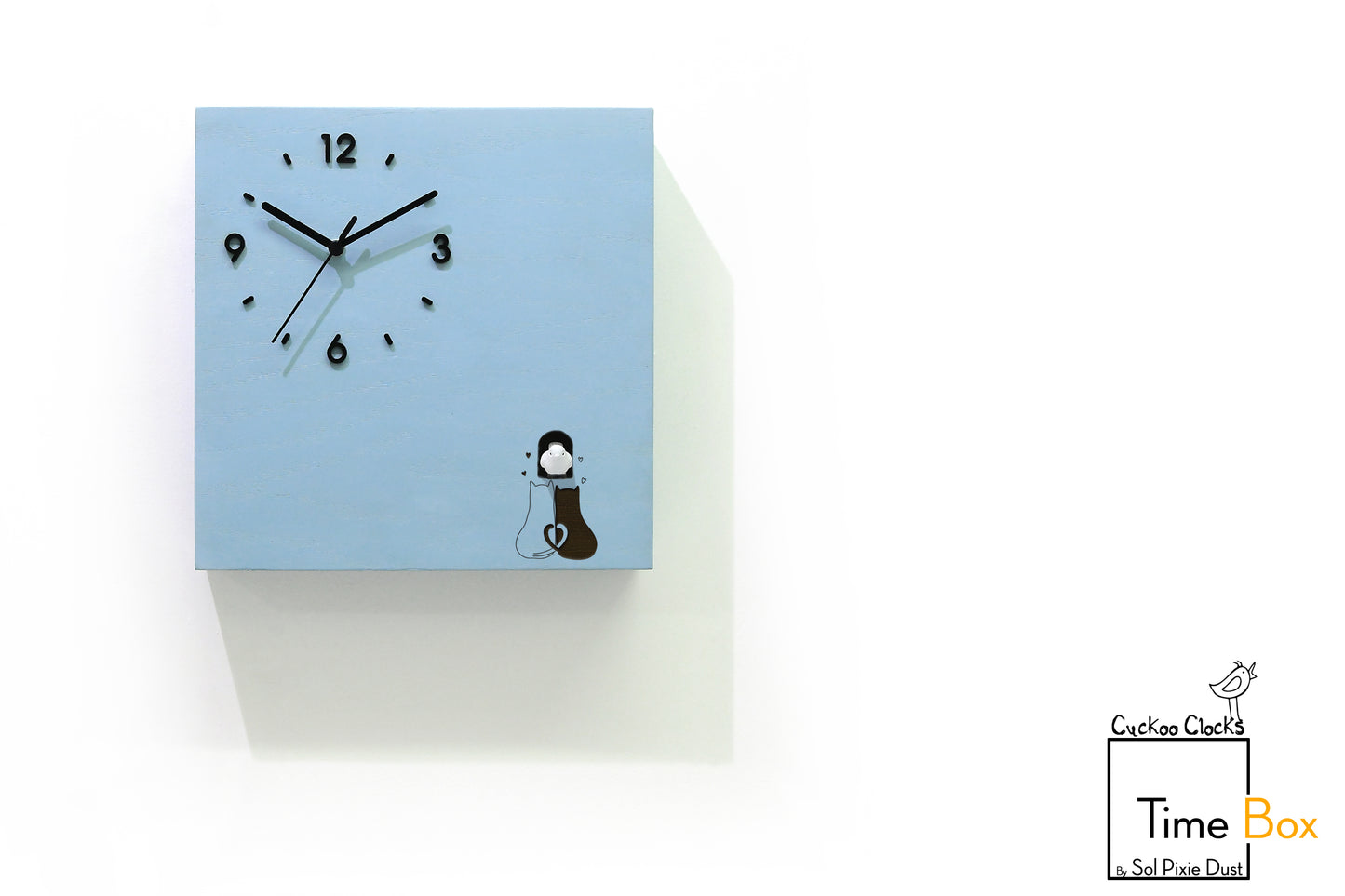 Time Box Modern Cuckoo Bird.  Cuckoo and Pendulum Wall Clock