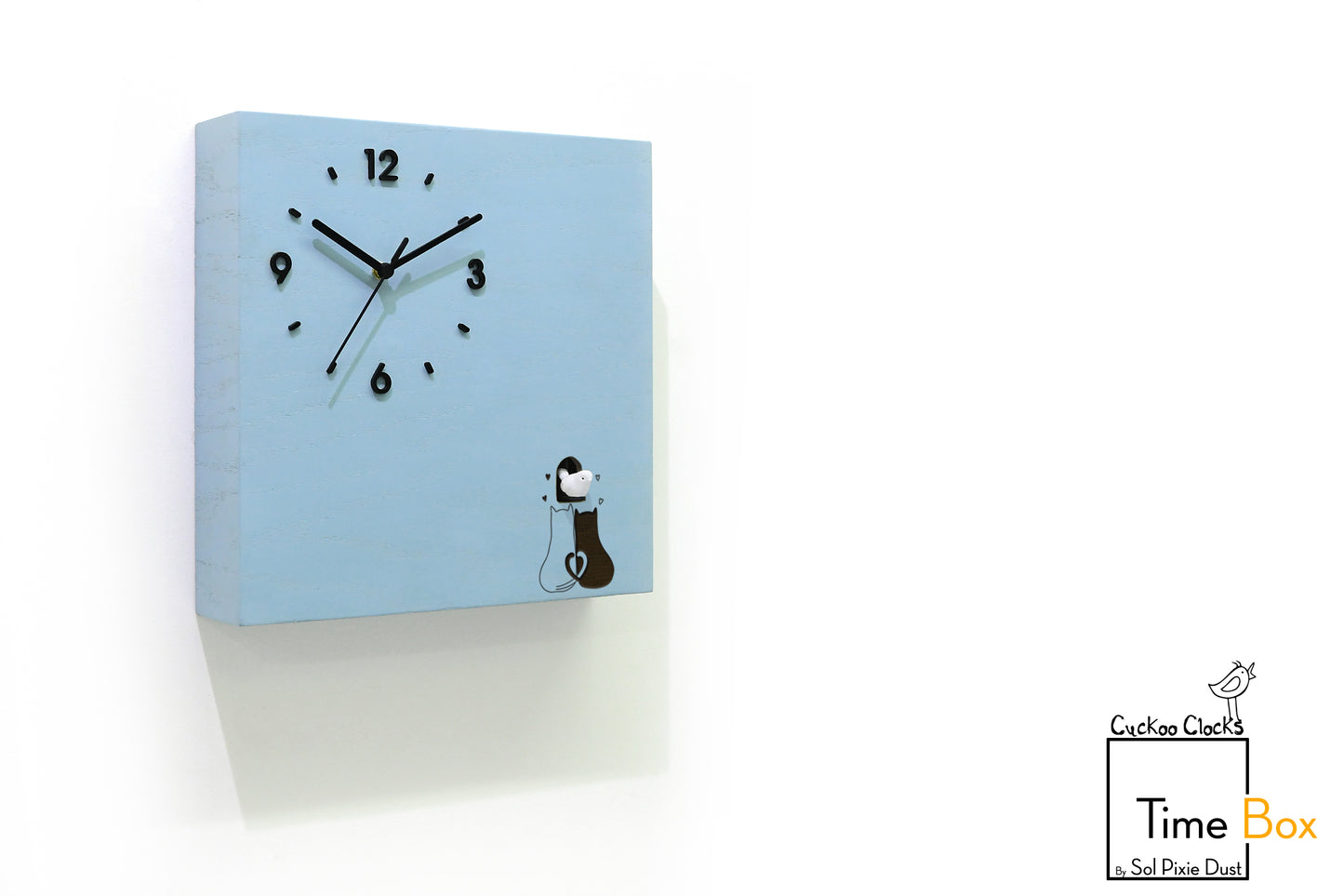 Time Box Modern Cuckoo Bird.  Cuckoo and Pendulum Wall Clock