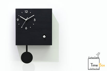 Time Box Modern Cuckoo Bird.  Cuckoo and Pendulum Wall Clock