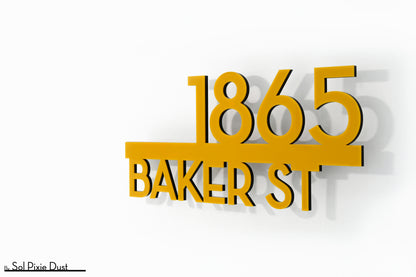 Underline House Numbers - LED Signs with Name / Address