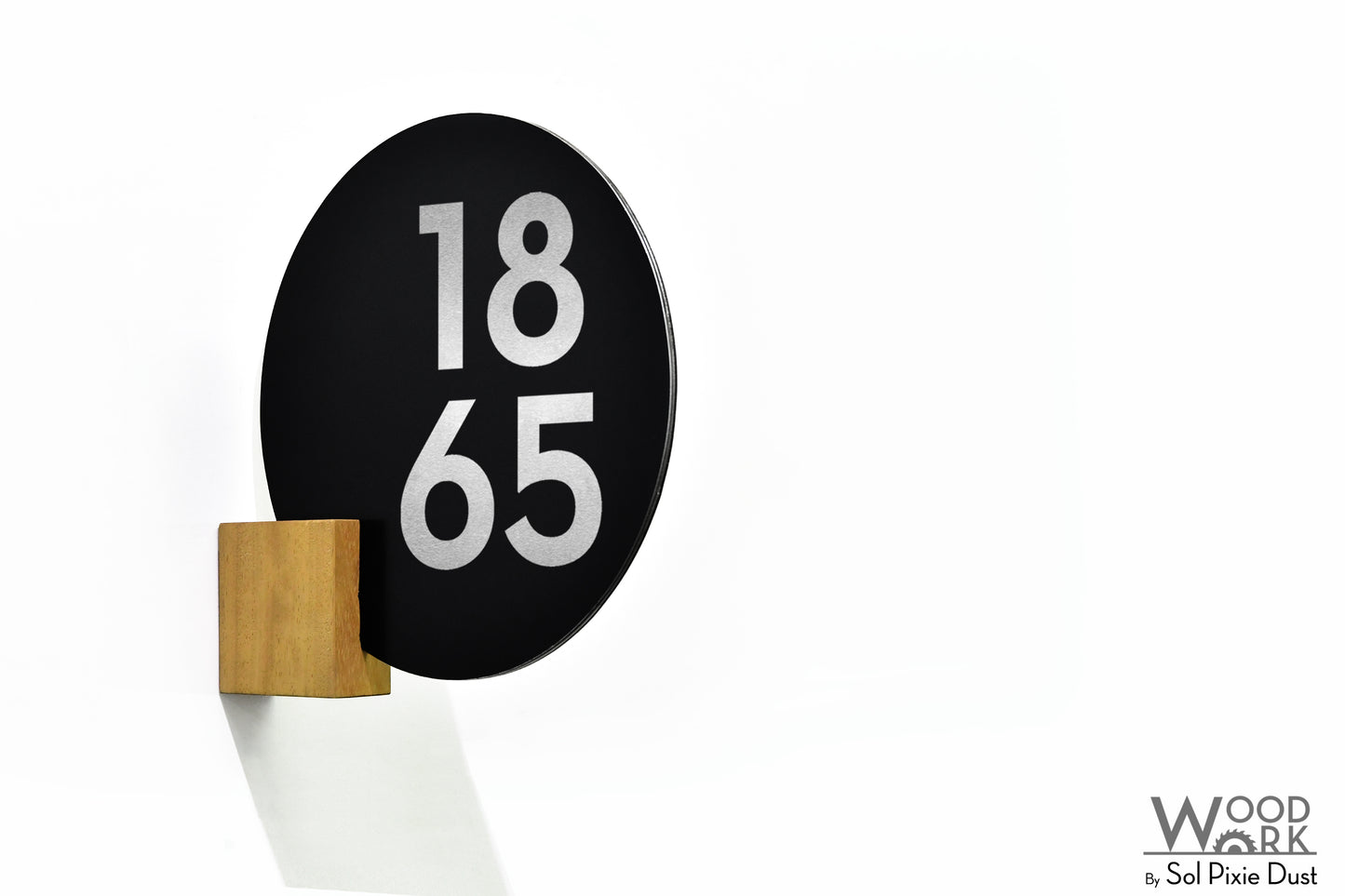 Aluminum (ACP) Address Signs with Solid Wood Mount