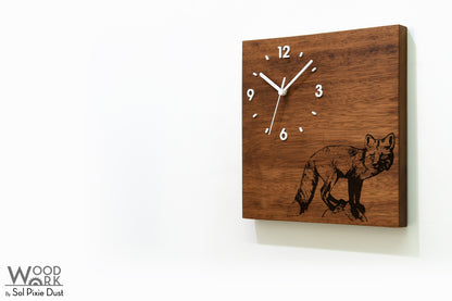Vintage Wooden Square Clocks