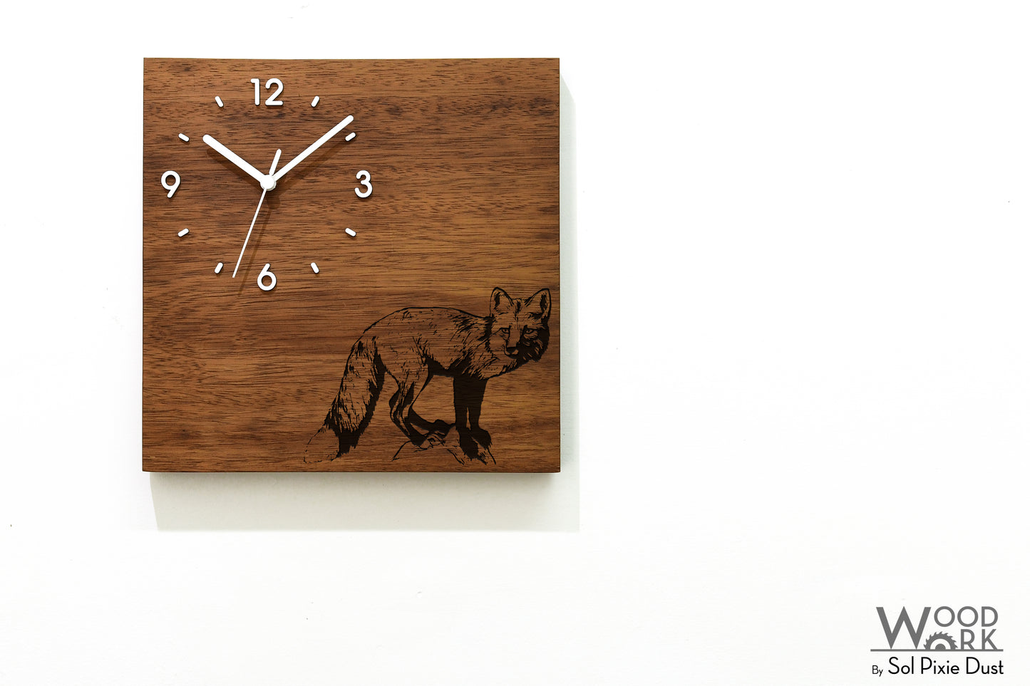 Vintage Wooden Square Clocks