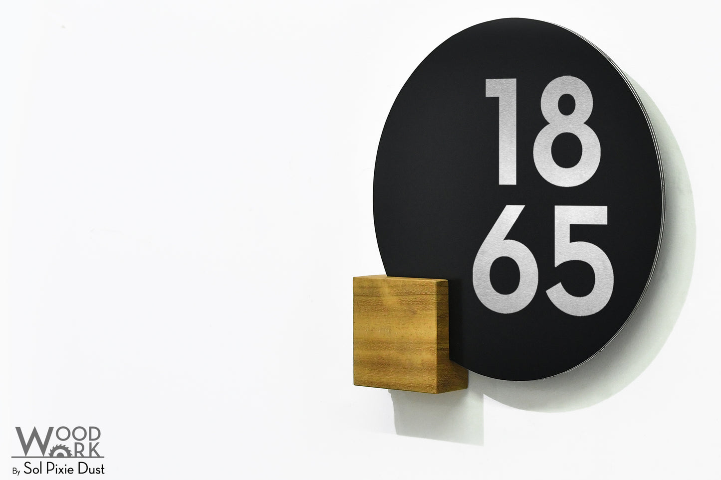 Aluminum (ACP) Address Signs with Solid Wood Mount