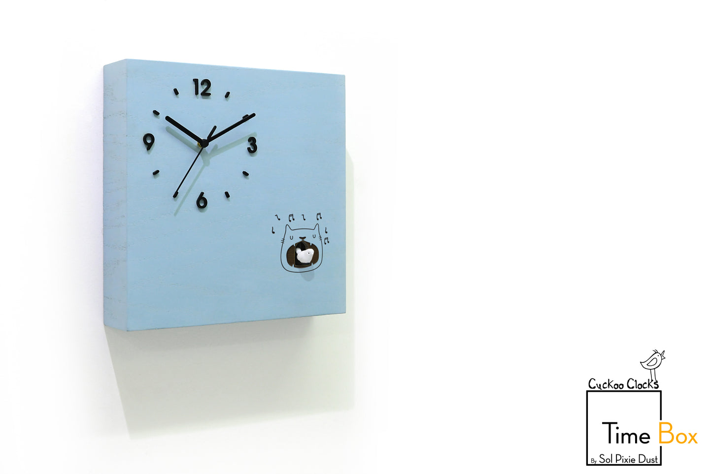 Time Box Modern Cuckoo Bird.  Cuckoo and Pendulum Wall Clock