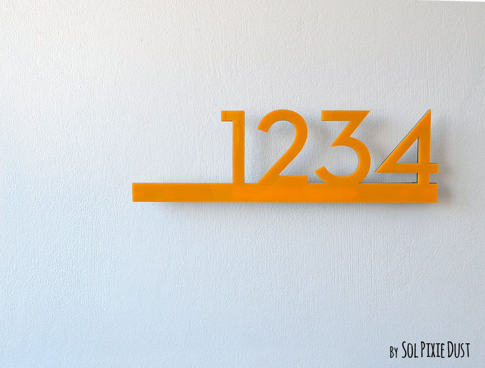 Underline House Numbers - LED Signs with Name / Address
