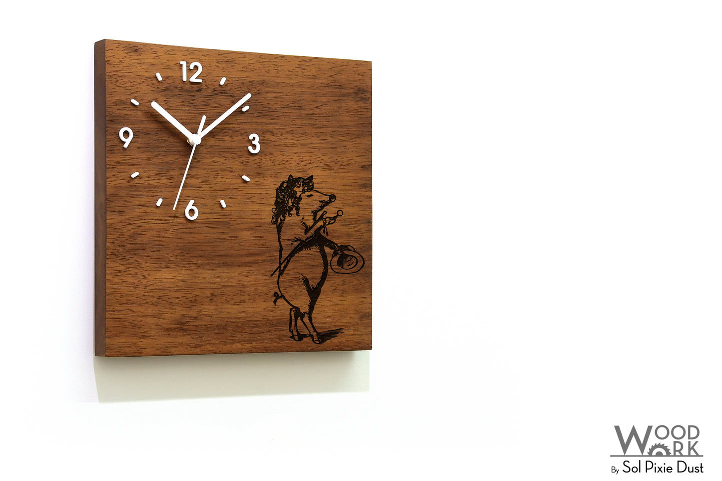 Vintage Wooden Square Clocks
