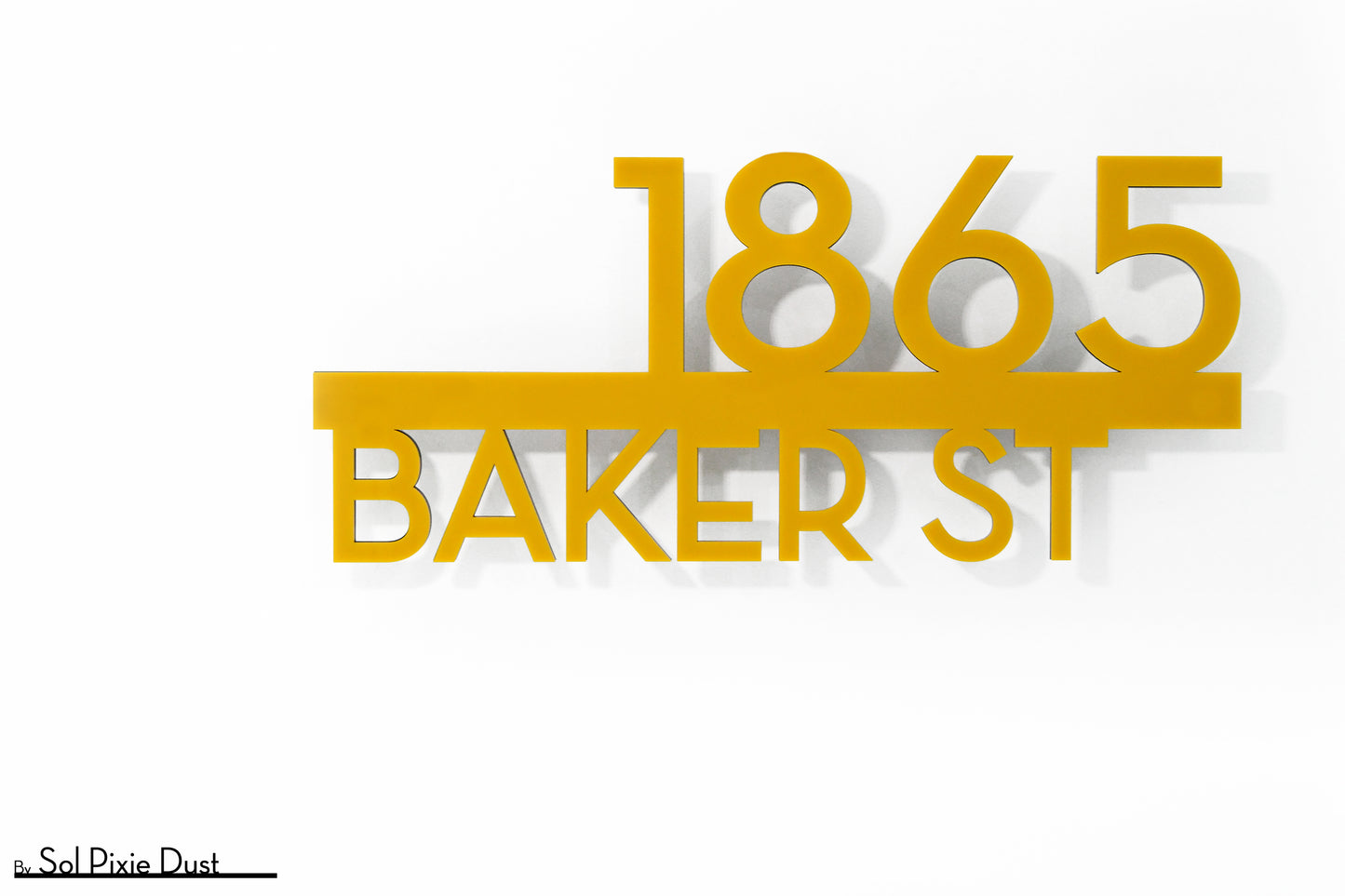 Underline House Numbers - LED Signs with Name / Address