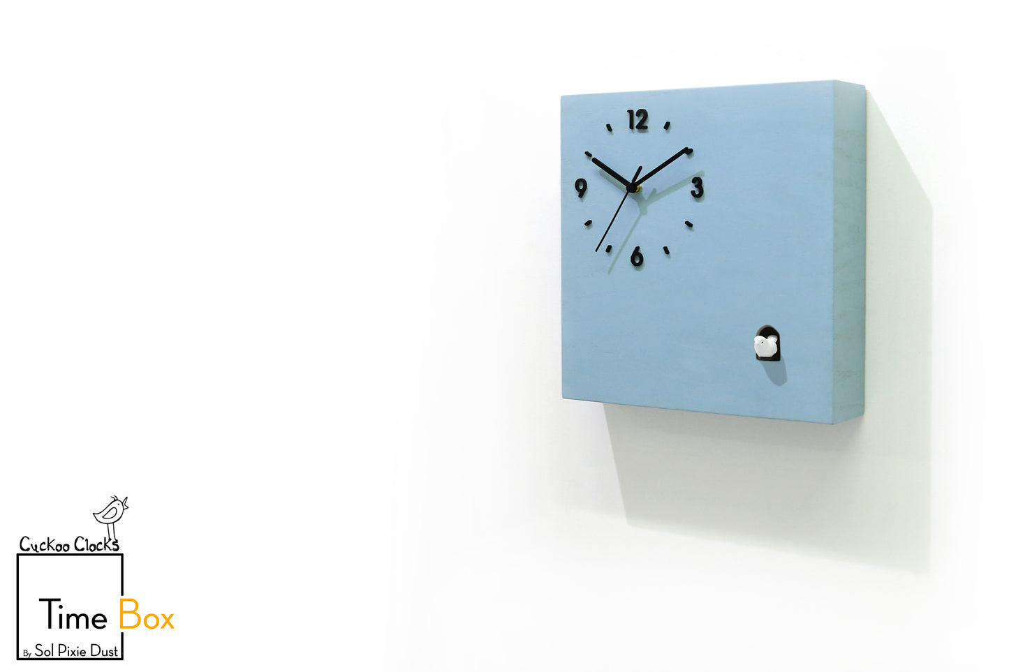 Time Box Modern Cuckoo Bird.  Cuckoo and Pendulum Wall Clock