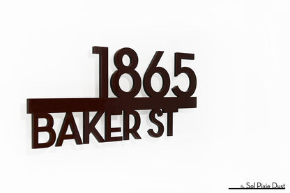 Underline House Numbers - LED Signs with Name / Address