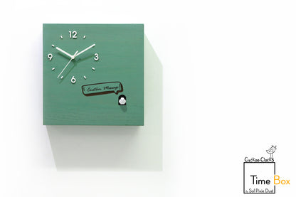 Time Box Modern Cuckoo Bird.  Cuckoo and Pendulum Wall Clock