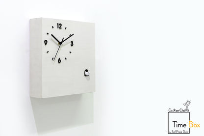 Time Box Modern Cuckoo Bird.  Cuckoo and Pendulum Wall Clock
